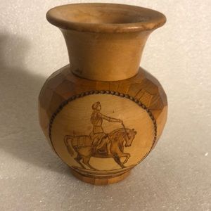 New Orleans vintage wooden vase